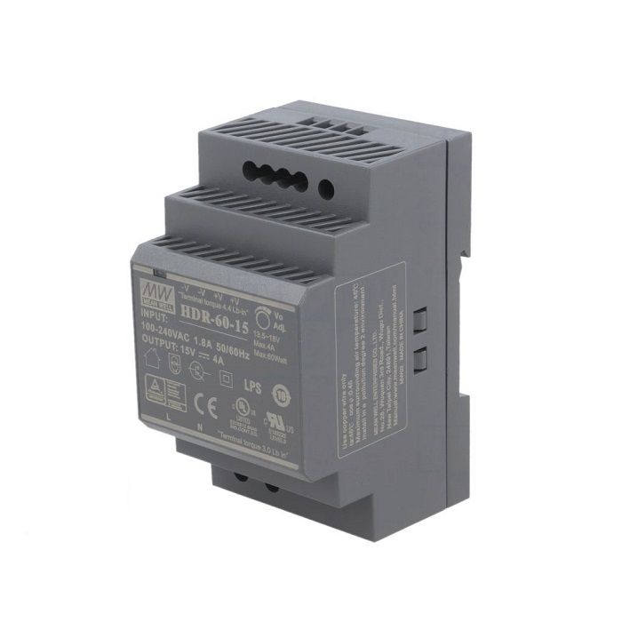 Bộ nguồn Meanwell HDR-60-15 (15V 60W 4A)