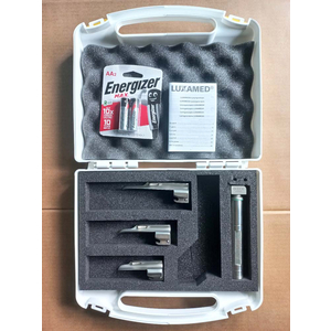 Bộ đặt nội khí quản sơ sinh ánh sáng lạnh Led 2.5V Luxamed (dây dẫn sáng tích hợp, 3 lưỡi thẳng)