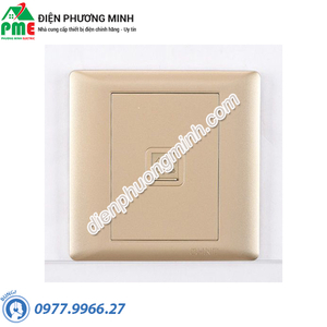 Bộ ổ cắm mạng đơn Cat 5 màu vàng