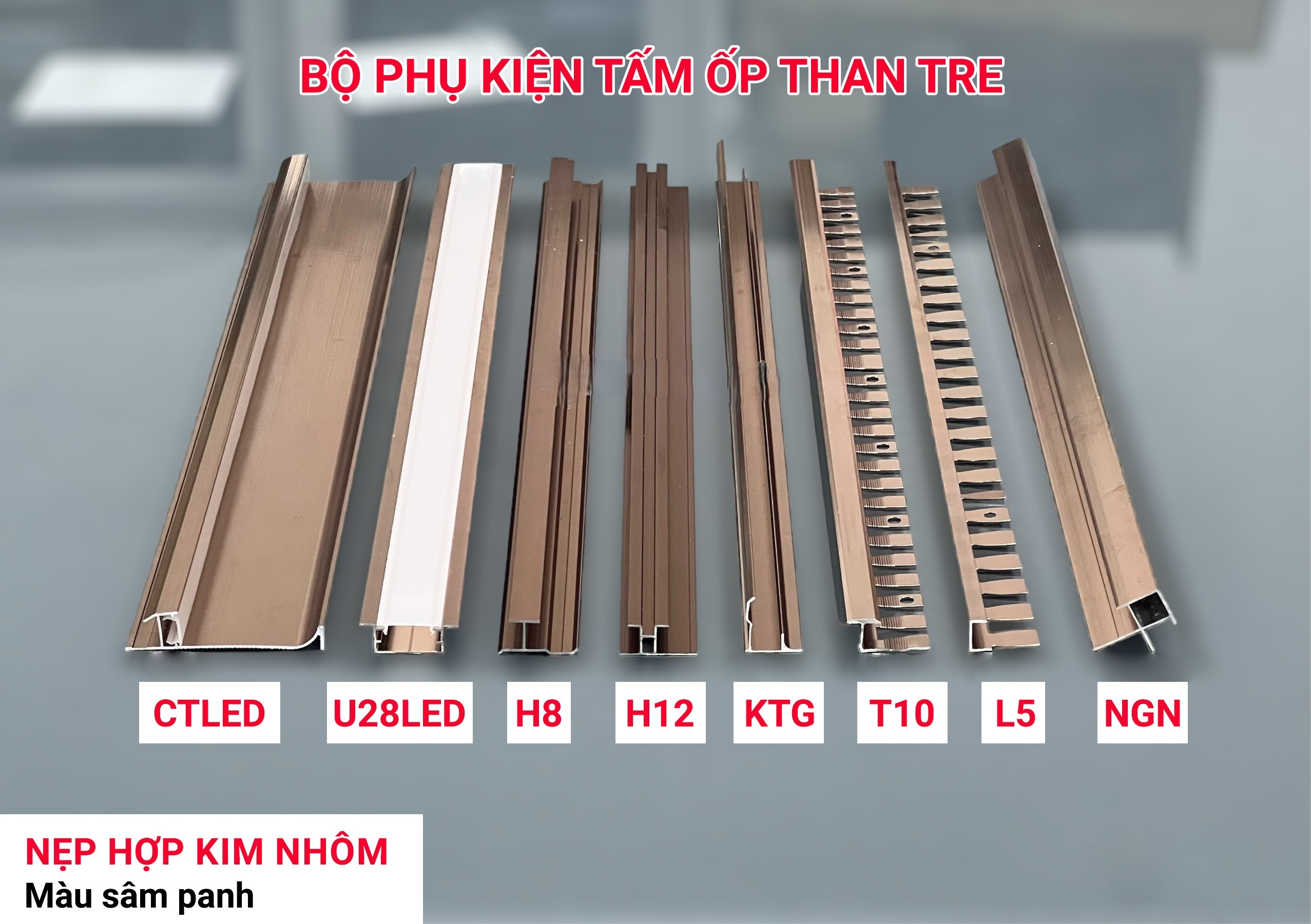 KOS-Phụ kiện tấm ốp sợi than tre