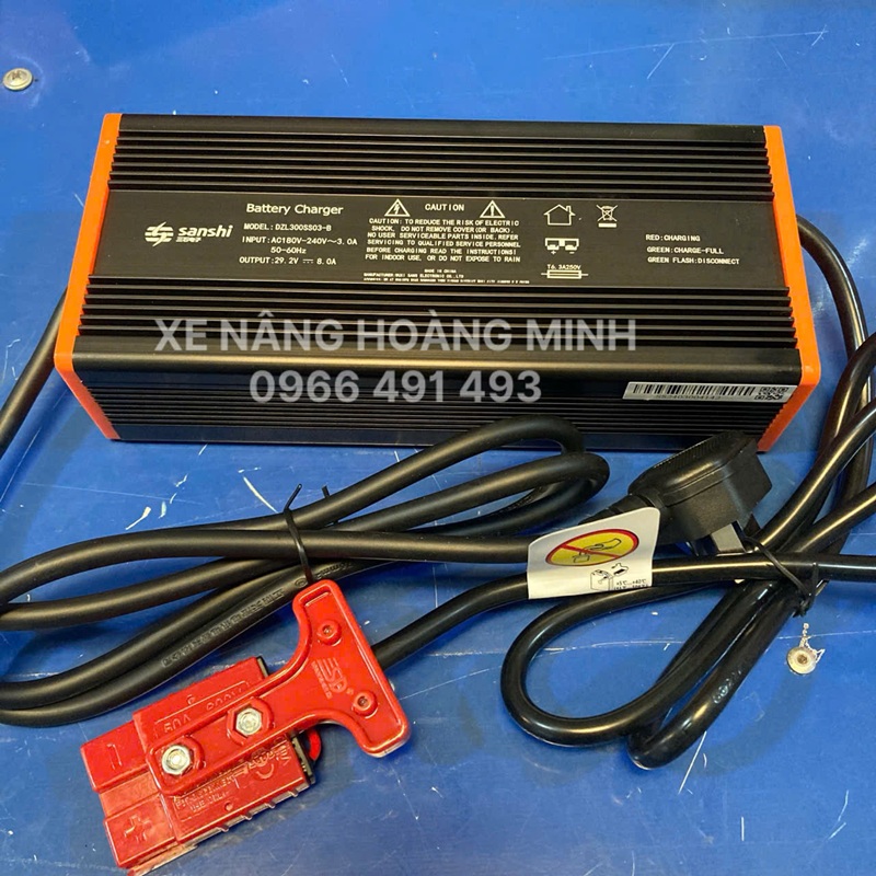BỘ SẠC PIN XE NÂNG LITHIUM 24V8A- GIẢI PHÁP SẠC NHANH, AN TOÀN