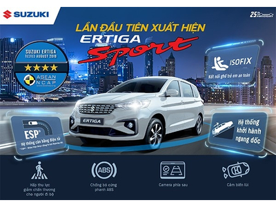 BỔ SUNG CÁC TRANG BỊ AN TOÀN, MẪU ERTIGA HOÀN HẢO ĐƯỢC CHỜ ĐỢI – “ERTIGA SPORT” LẦN ĐẦU XUẤT HIỆN TẠI VIỆT NAM