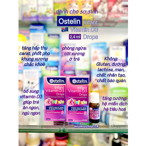 VITAMIN D3 OSTELIN KHỦNG LONG CHO BÉ SƠ SINH DẠNG GIỌT - 2.4ML 🇦🇺