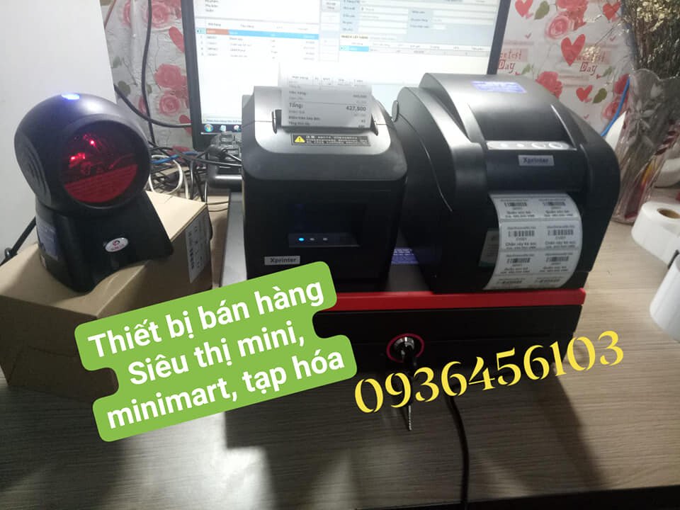 Bộ thiết bị bán hàng cho Siêu thị mini, Minimart, tạp hóa, shop thời trang