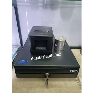 Bộ thiết bị bán hàng: Máy in hóa đơn K80 và Ngăn kéo đựng tiền nhỏ kết nối máy tính