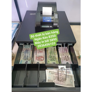Bộ đôi thiết bị bán hàng Ngăn kéo đựng tiền Arich B350 và Máy in hóa đơn Gprinter GP5890XIII