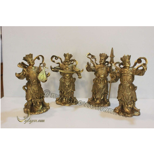 Bộ tượng tứ đại thiên vương thiên tướng 25cm