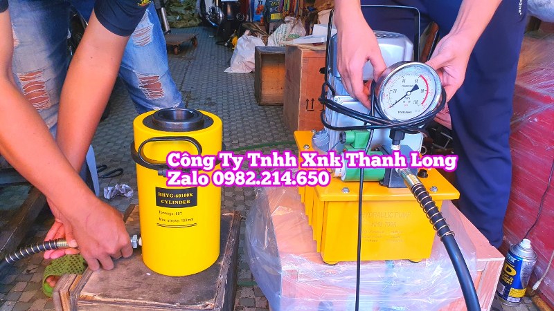 bơm điện thủy lực hhb-700a 1 đường dầu van đạp chân