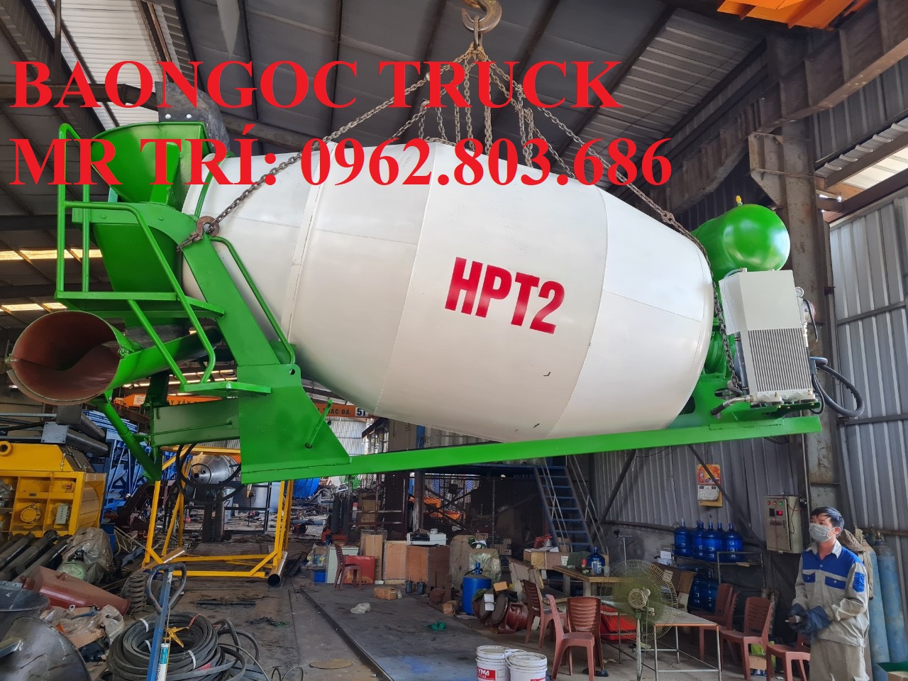 Bồn trộn bê tông 5 khối