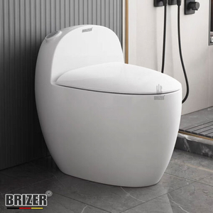 Bồn Cầu Một Khối BRIZER Trứng Mới Công Nghệ Xã Xoáy Super Vortex BZ8926