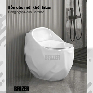 Bồn Cầu Trứng BRIZER Công Nghệ Xã Xoáy Super Vortex BZ-2222(White)