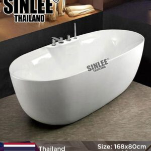 BỒN TẮM NẰM ĐỘC LẬP ,CÓ BỘ VÒI TẮM TRÊN BỒN SILEE ( KT 1700x800x580mm)-SL9435