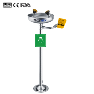 Bồn rửa mắt khẩn cấp gắn sàn, bề mặt được đánh bóng mịn. - EW-F2