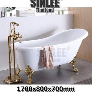 BỒN TẮM NẰM ĐỘC LẬP Acrylic phủ ceramic SILEE -MÀU TRẮNG KT 1700x800mm-SL9434