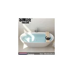 BỒN TẮM NẰM ĐỘC LẬP Acrylic phủ ceramic SILEE – OVAL MÀU TRẮNG KT1700x800mm-SL9417T