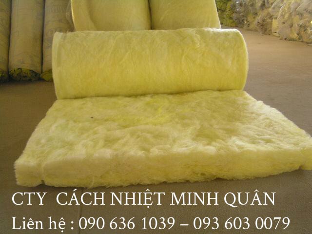 bông thủy tinh chống cháy dạng cuộn dày 50mm