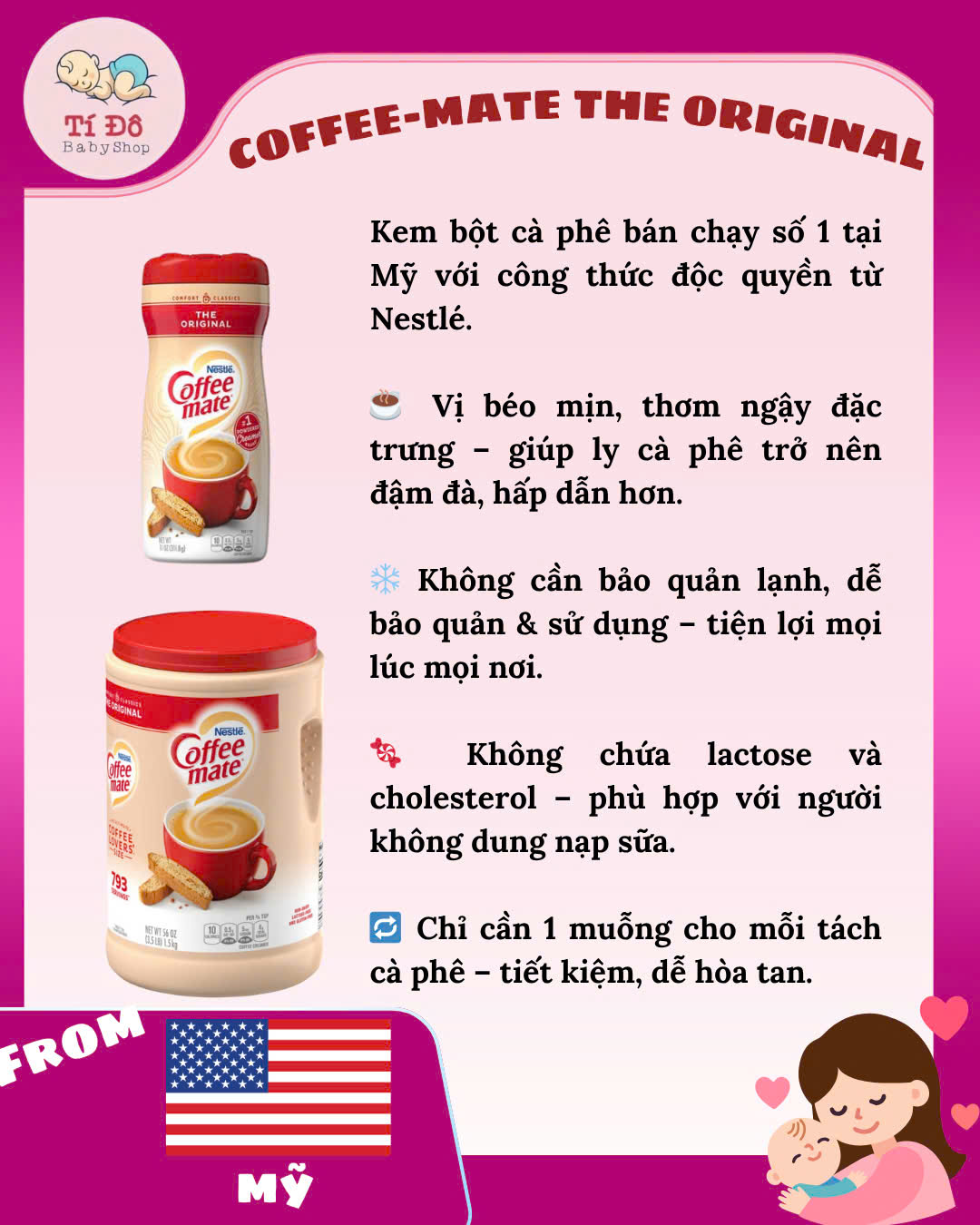 Bột Coffee Mate Organic