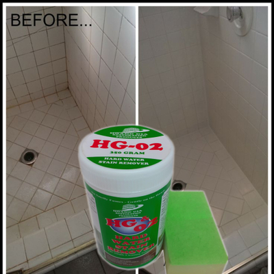 Bột Tẩy mốc rỉ sét cặn phèn trên gốm sứ -HG-02 Hard-Water-Stain-Remover SHOWER 400gr