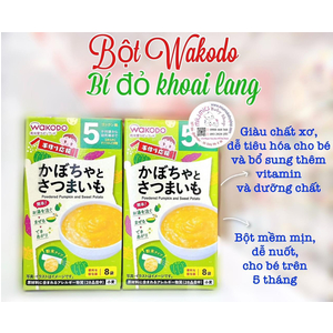 Bột Wakodo Khoai Lang và Bí Đỏ 🇯🇵 cho bé 5 tháng trở lên