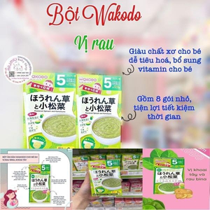 Bột Wakodo Rau Bina 🇯🇵 cho bé 5 tháng trở lên