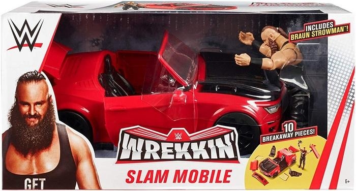 WWE WREKKIN' SLAM MOBILE (KÈM MÔ HÌNH WWE BRAUN STROWMAN BASIC ACTION FIGURE)