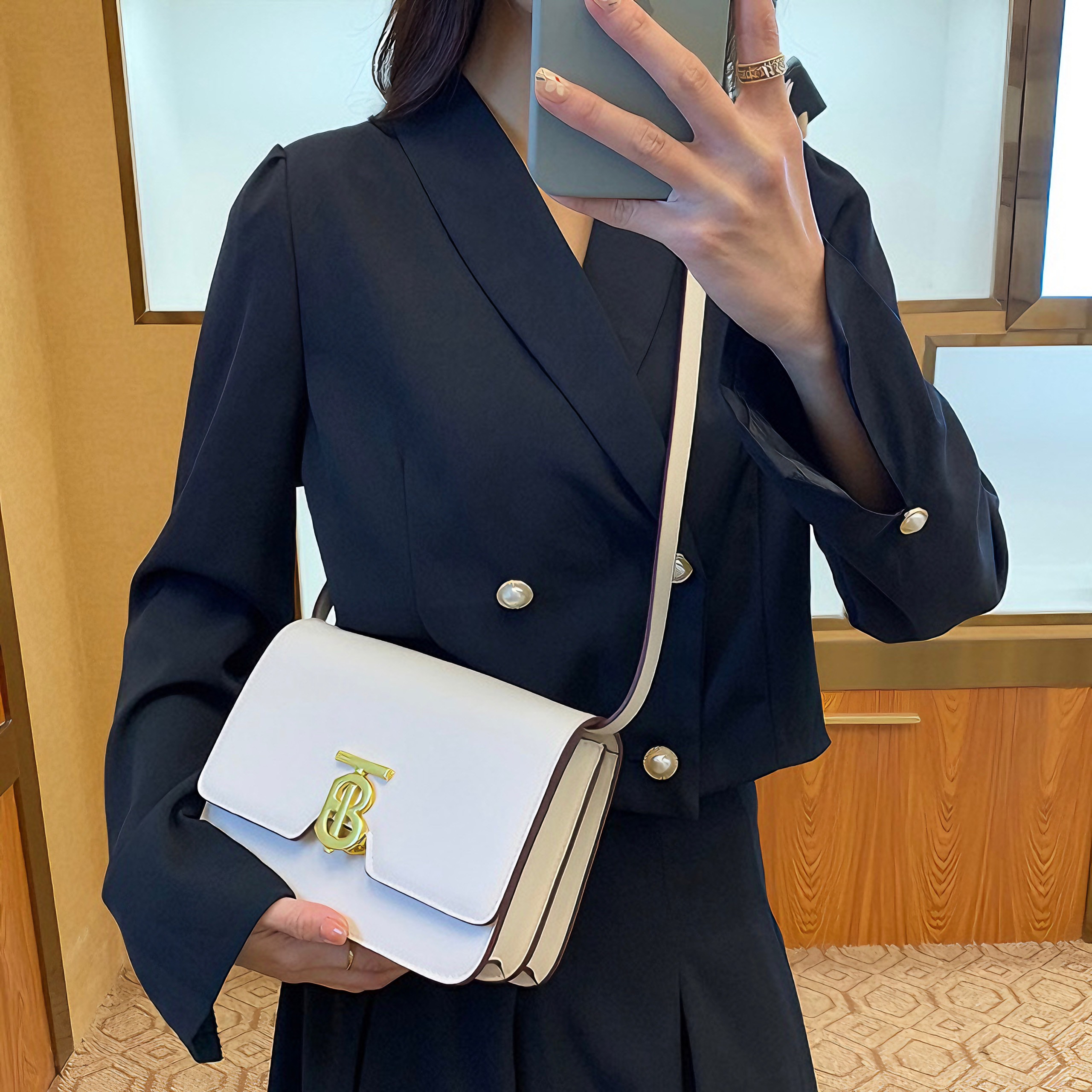 Túi Xách Nữ Thomas Burberry Monogram Mini TB