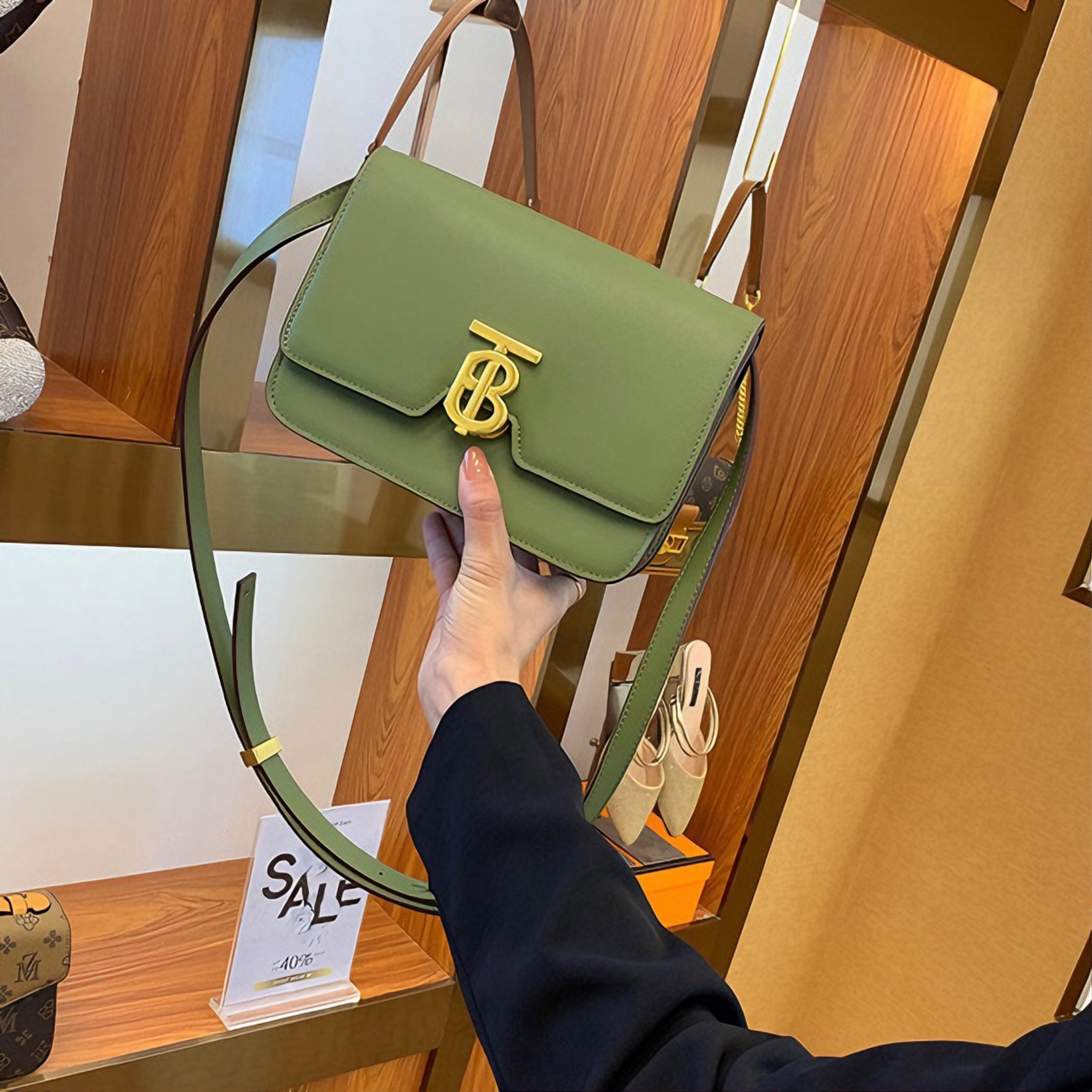 Túi Xách Nữ Thomas Burberry Monogram Mini TB