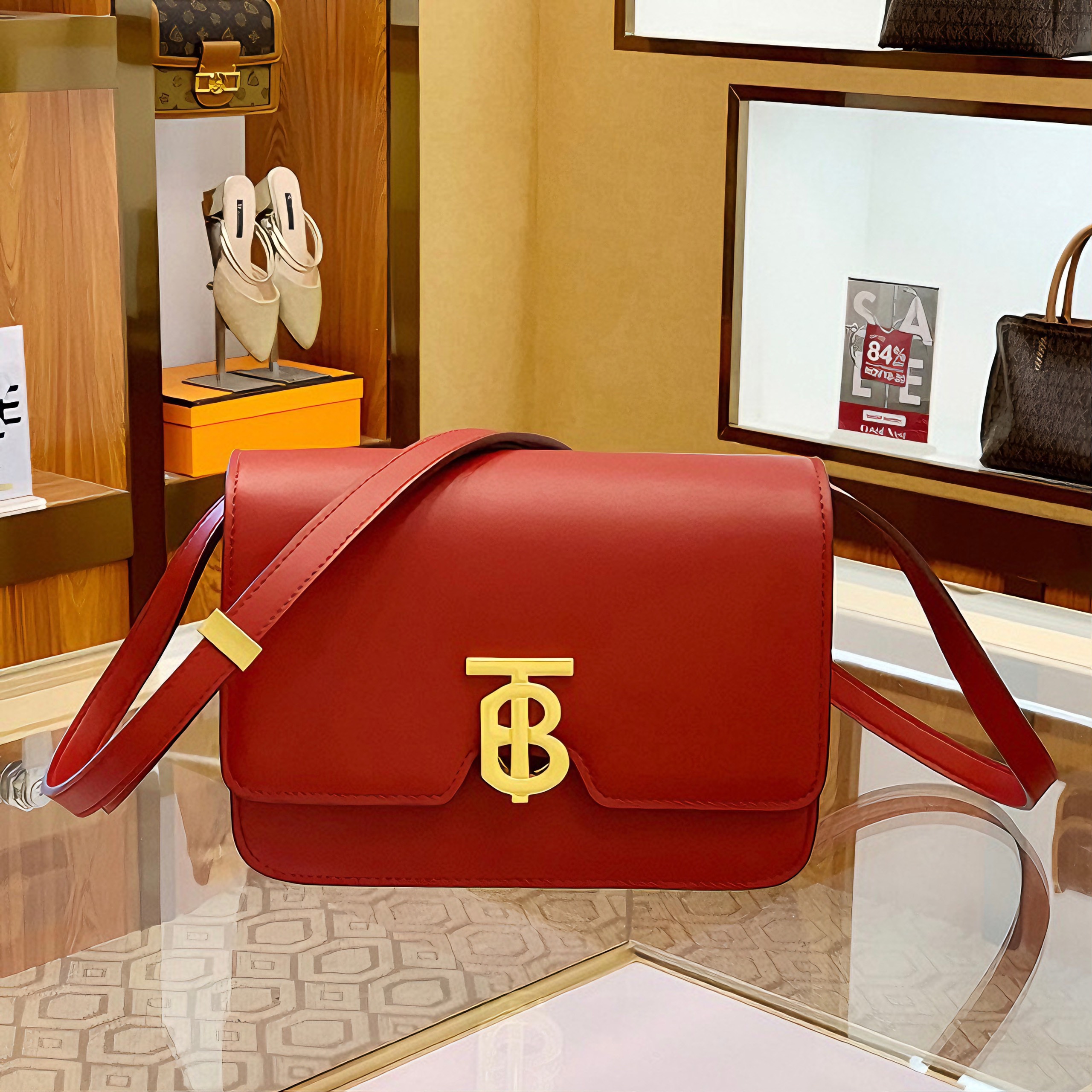 Túi Xách Nữ Thomas Burberry Monogram Mini TB