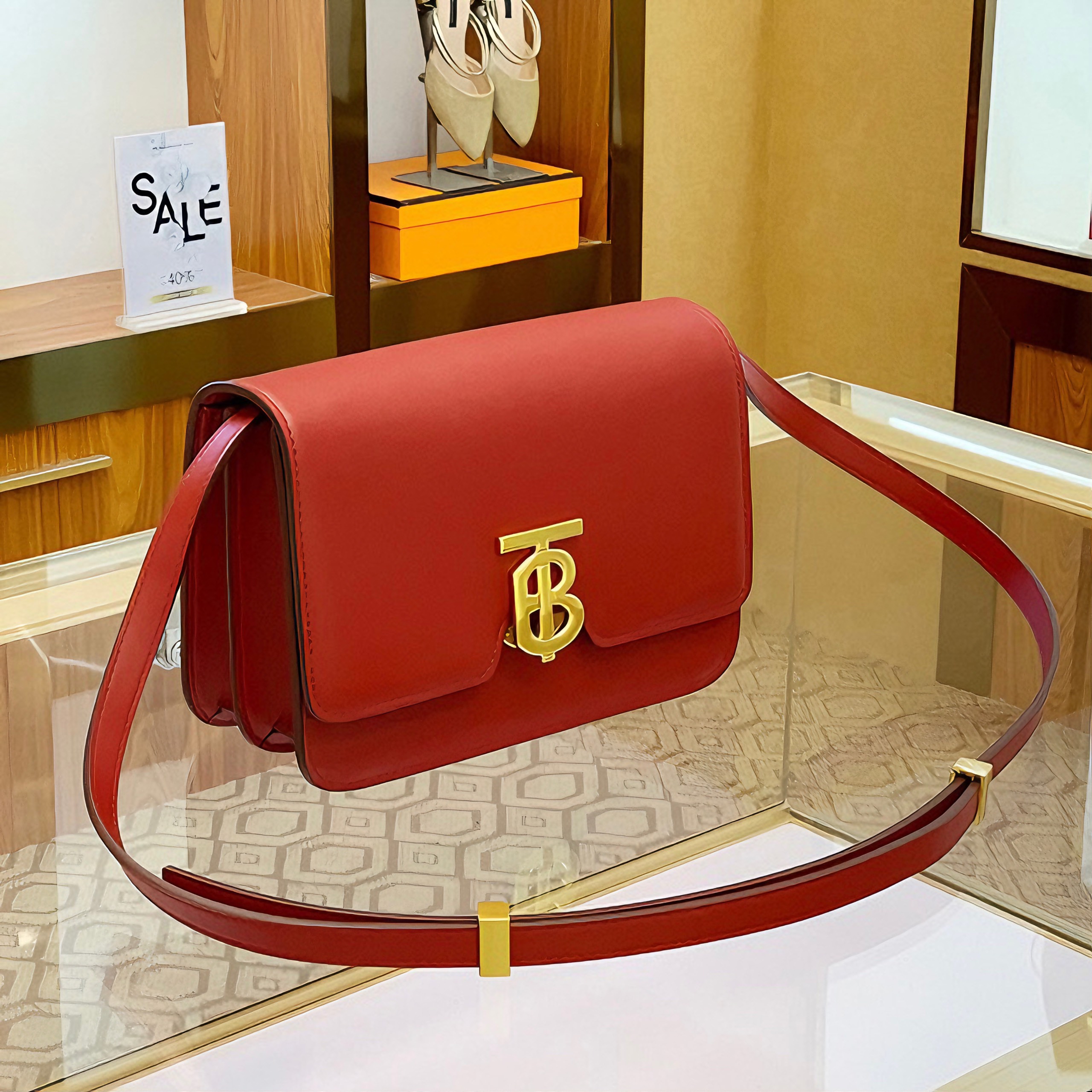 Túi Xách Nữ Thomas Burberry Monogram Mini TB