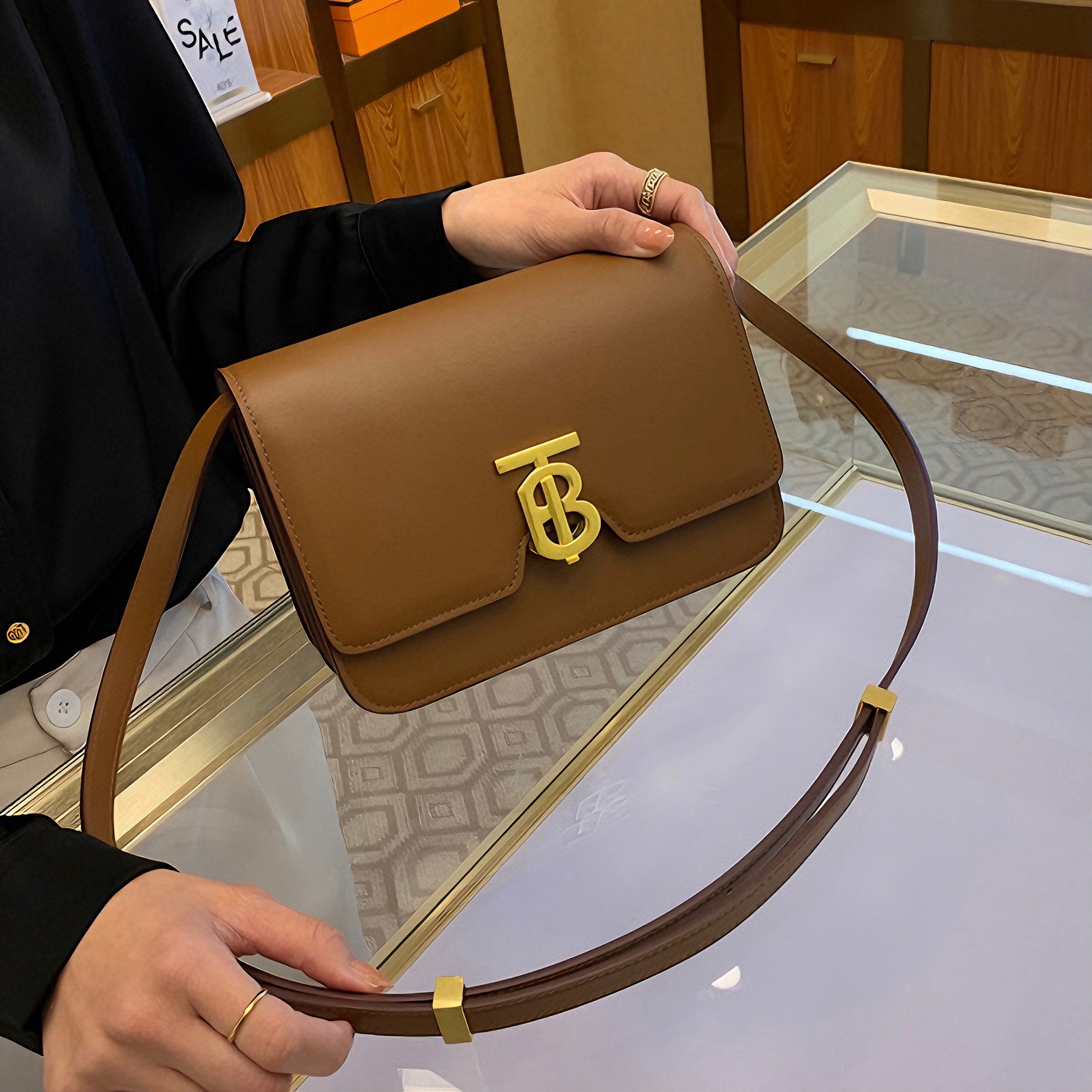 Túi Xách Nữ Thomas Burberry Monogram Mini TB