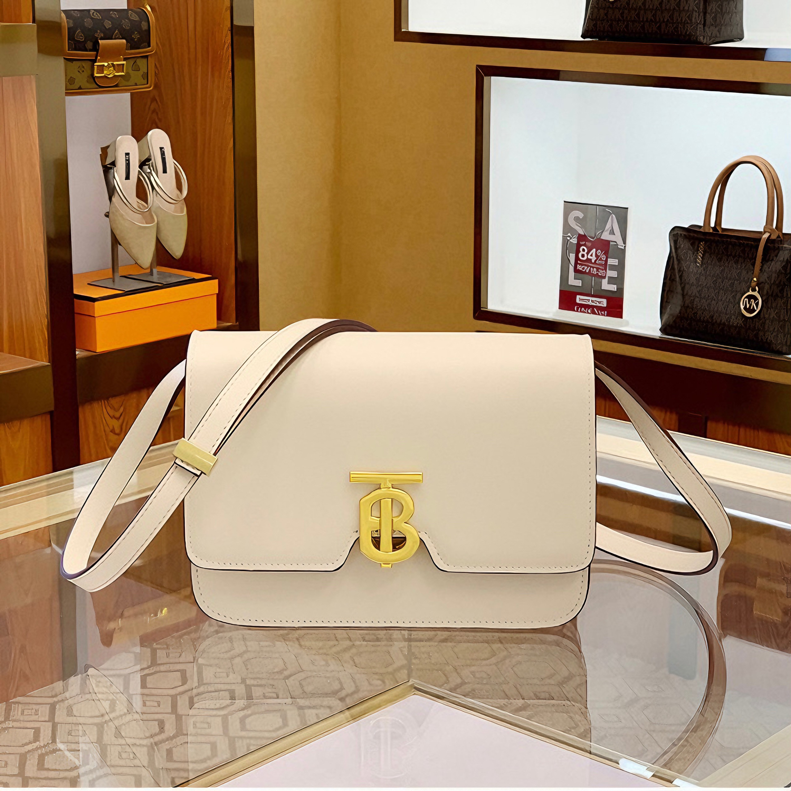 Túi Xách Nữ Thomas Burberry Monogram Mini TB