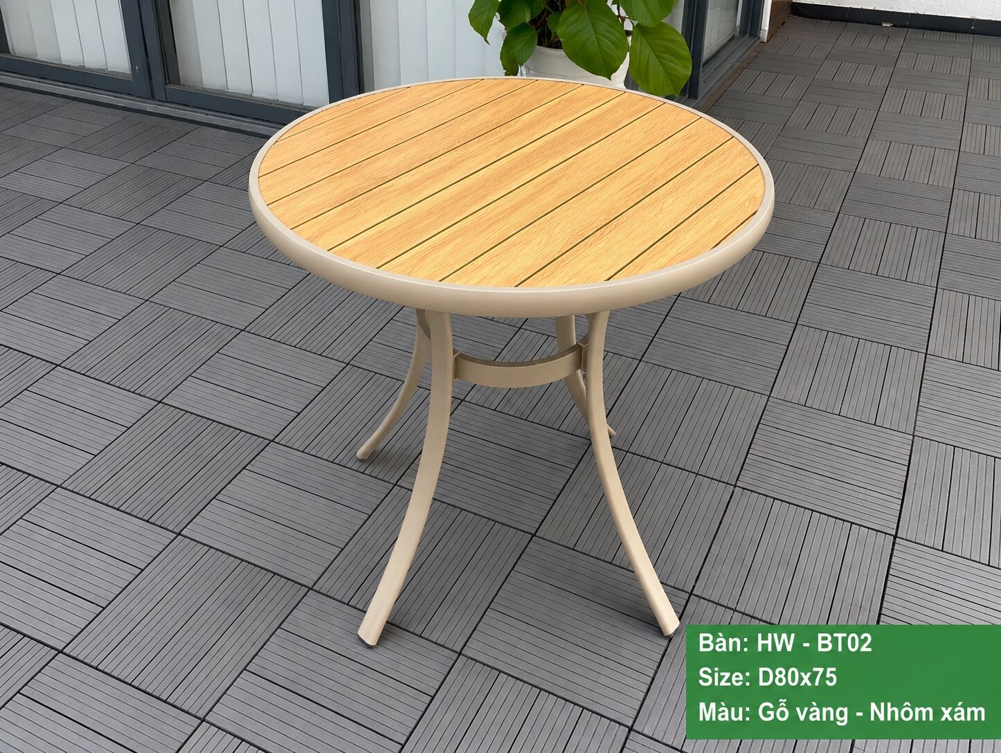 BÀN TRÒN CÀ PHÊ SÂN VƯỜN HW-BT02VN