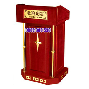 BỤC PHÁT BIỂU TRONG KHÁCH SẠN BẰNG GỖ