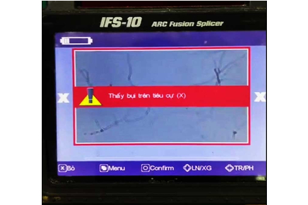 Bụi Camera trên máy hàn cáp quang
