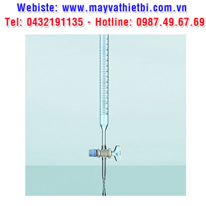 Burette thẳng, khóa thủy tinh đầu mài, loại B - DURAN