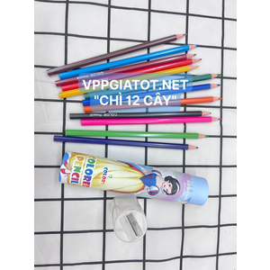 Bút chì 12 màu có ống đựng