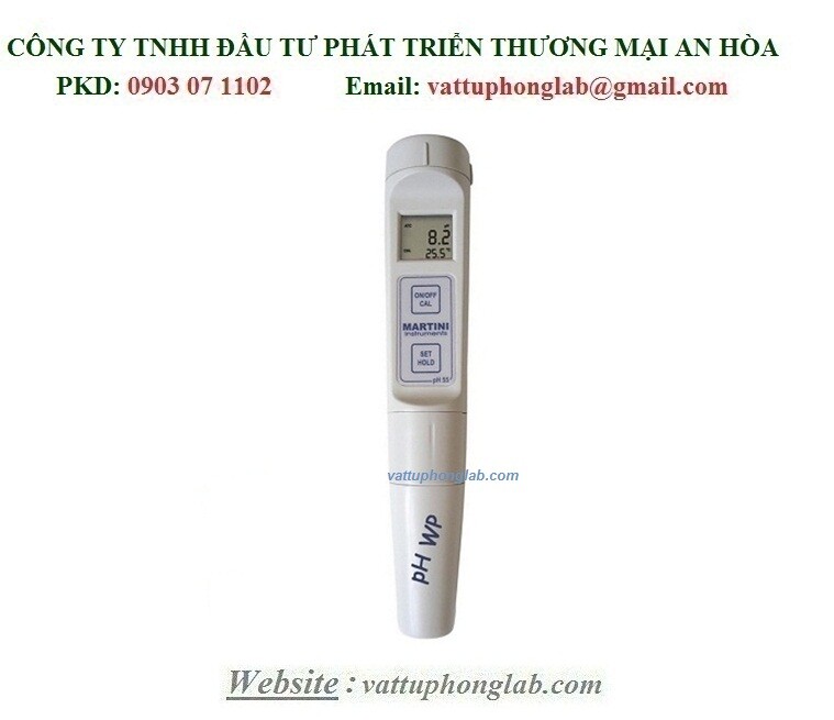 BÚT ĐO pH/NHIỆT ĐỘ ĐIỆN TỬ (CHỐNG NƯỚC CHUẨN IP65) MODEL:PH55
