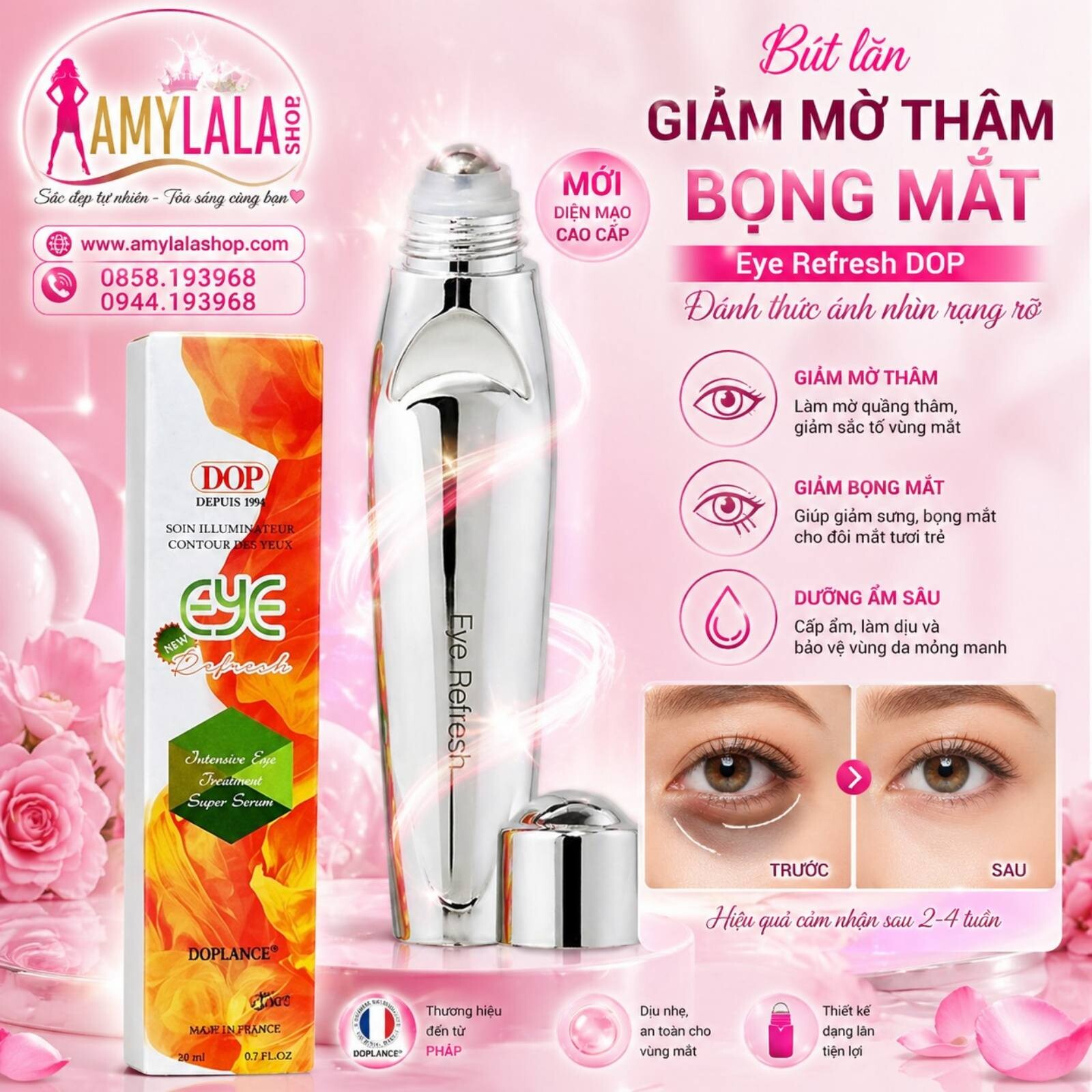 Bút lăn đặc trị thâm bọng mắt Dop Lascad® Eye Refresh (20ml) - 0858193968 - 0944193968 - amylalashop.com -