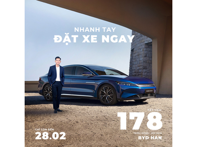 BYD HAN – sedan điện hạng sang mới, giá 1,489 tỉ, phạm vi hoạt động 520 km
