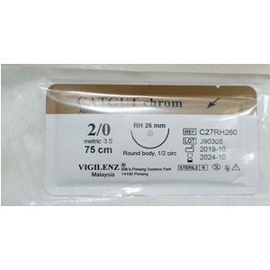 Chỉ Catgut Chrom 2/0 C27RH260