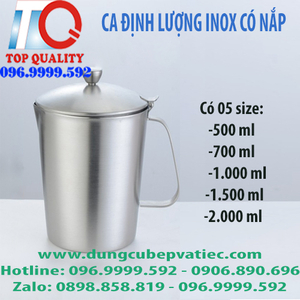 CA ĐỊNH LƯỢNG BẰNG INOX CÓ NẮP