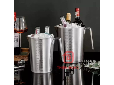Ca Inox 3 Lít & 5 Lít cao cấp - có vạch chia dùng để pha chế, định lượng thể tích