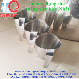 Ca inox đựng sữa miệng xiên kiểu Nhật