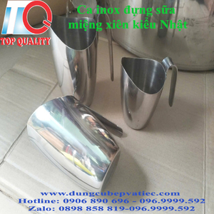 Ca inox đựng sữa miệng xiên kiểu Nhật
