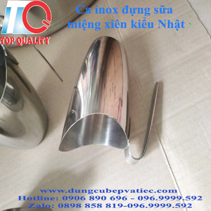 Ca inox đựng sữa miệng xiên kiểu Nhật