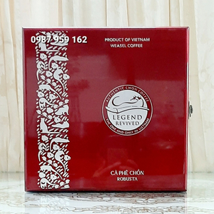 Cà Phê Chồn Robusta (250gr) Hộp Sơn Mài