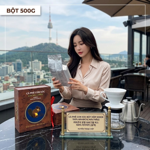 Cà phê Con Sóc Bột Hộp 500gam 100% Arabica( Màu Nâu)| 커피콘삭 분말 500그램 박스 100% 아라비카 (갈색)