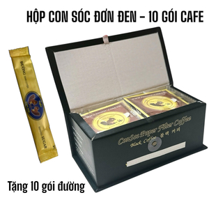 Cà phê con sóc phin lọc giấy ĐƠN ĐEN( Hộp 10 gói)