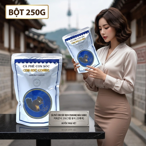 Cà phê Con Sóc Xanh Bịch 250gram 커피콘삭 250그램 봉지 (초록색) hương hạt dẻ cực ngon