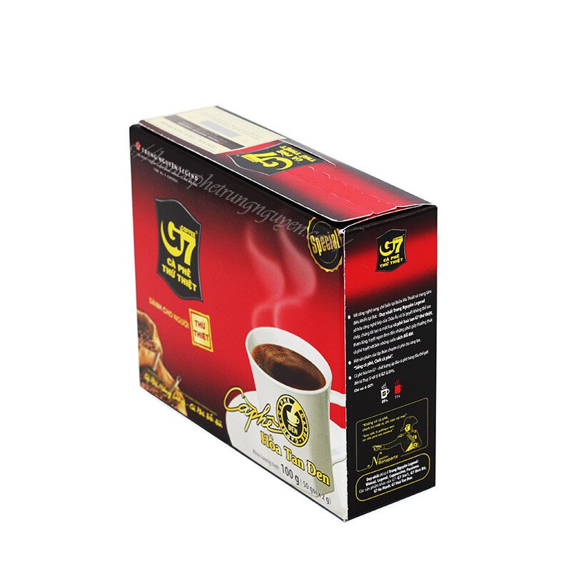 Cà Phê G7 Hòa Tan Đen Trung Nguyên Hộp 50 Gói